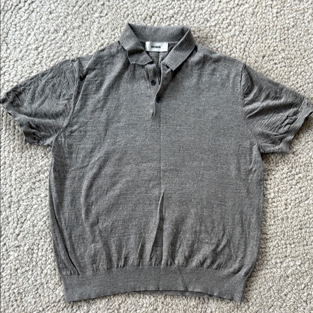 Gray Short Sleeve Polo Shirt